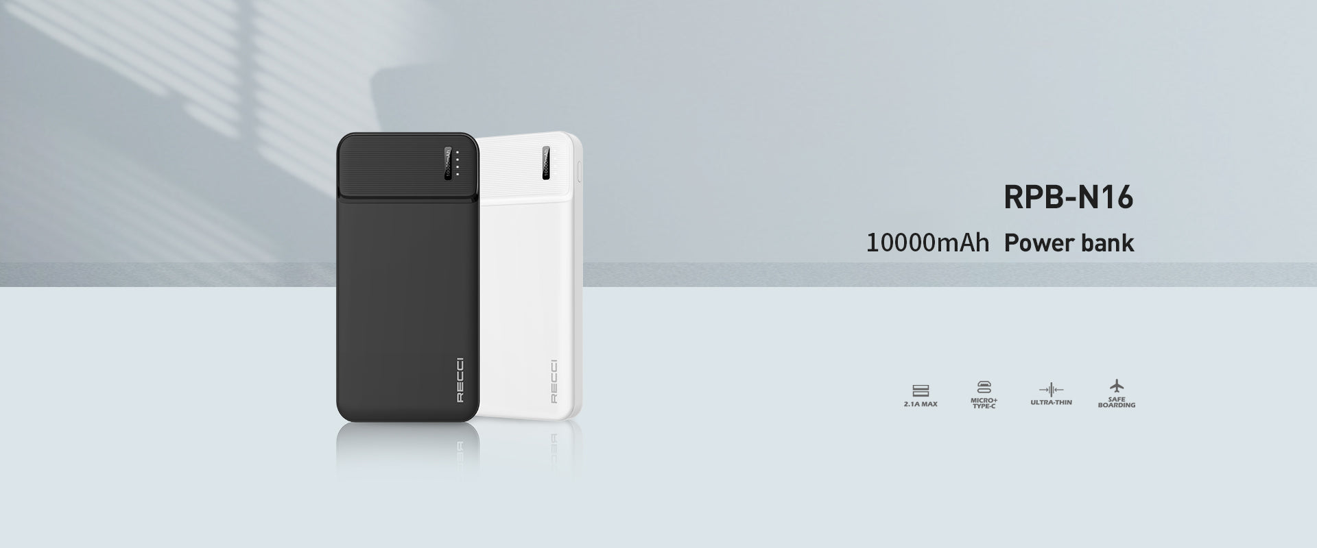 Recci Burton Power Bank 10000 mah 4 Ports RPB-N16