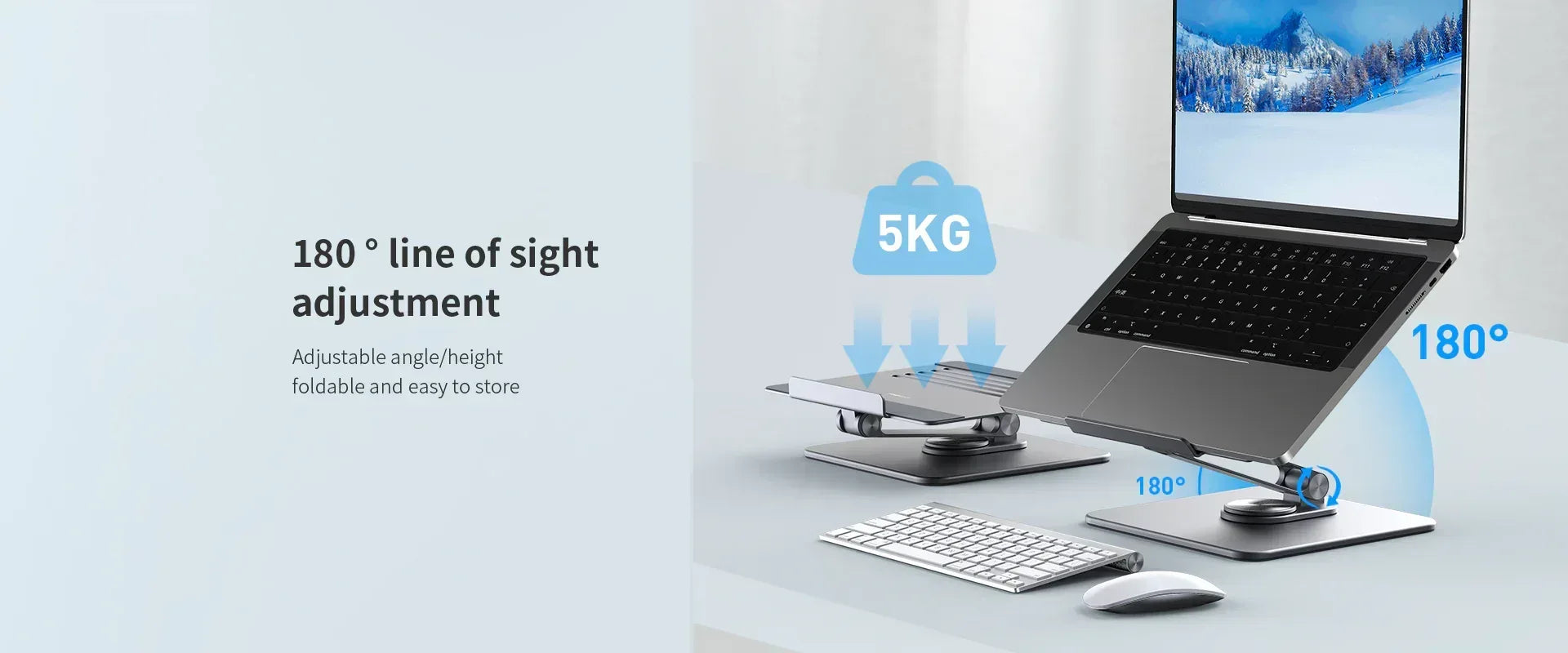 Recci Multi-Angle Laptop Stand 360 Rotation RHO-M17 - Three