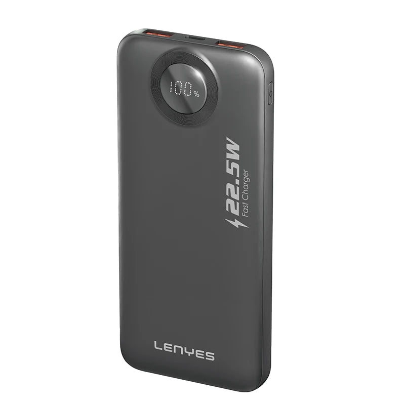 Lenyes 10000mAh 22.5W PD QC Slim Digital Display Power Bank PX187D
