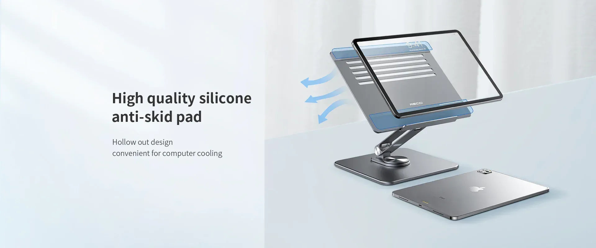 Recci Multi-Angle Laptop Stand 360 Rotation RHO-M17 - Three