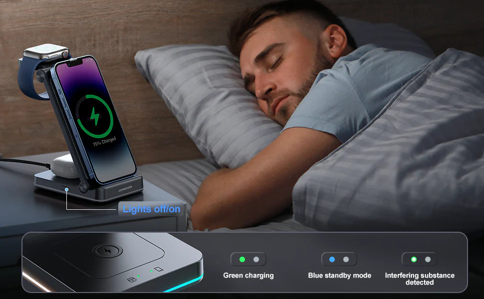 Joyroom 3-in-1 Foldable Wireless Charging Station JR-WQN01
