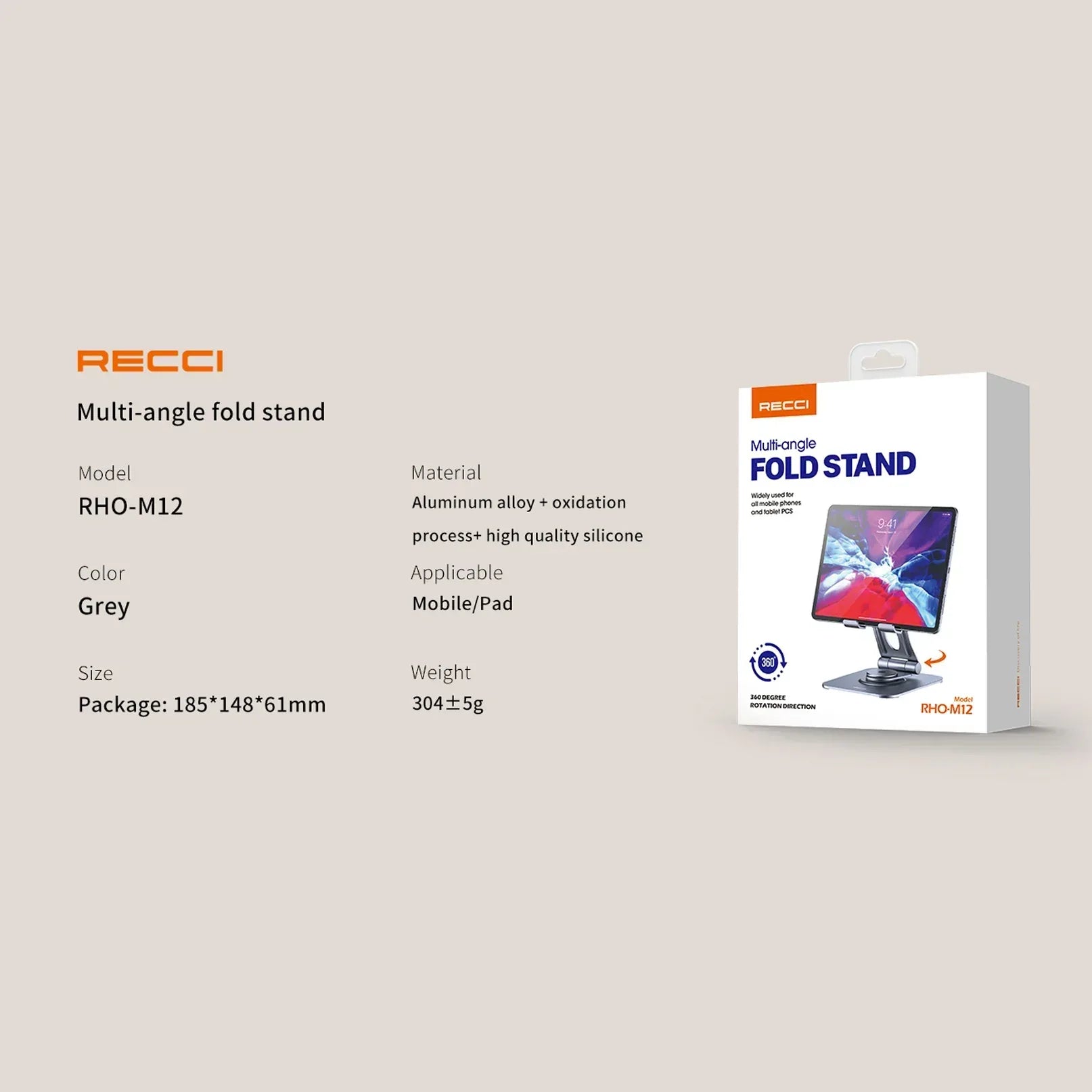 Recci Multi-angel Fold Stand RHO-M12 - Three