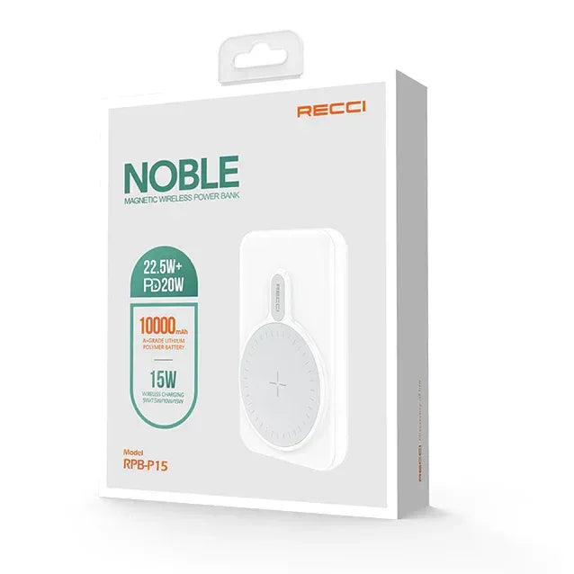 Recci Noble Magnetic Wireless PowerBank 10000 RPB-P15 - Three