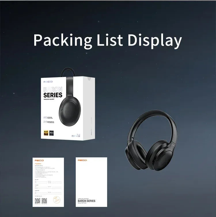 Recci Baron Series Bluetooth Earphone REP-W59 - Three