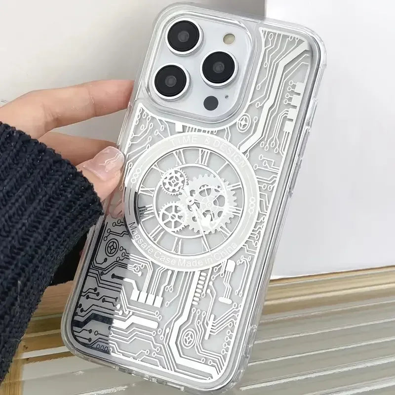 Transparent Mechanical Watch Case iPhone 14 - Three