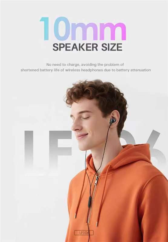 Lenyes Type-C 14mm HiFi Mic Wired Earphones LF106
