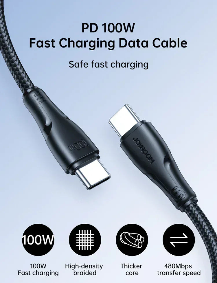 JoyRoom Data Cable Type-C to Type-C S-CC100A11 - Three