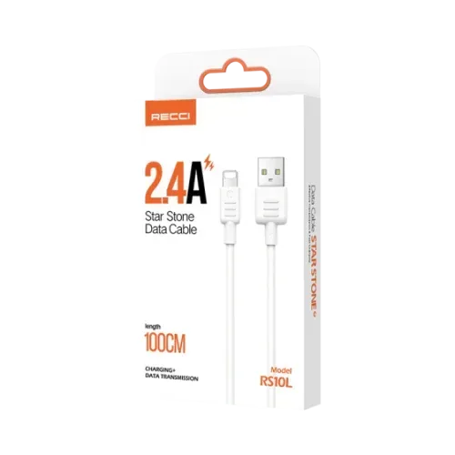 Recci Usb to Lightning 2.4A Fast Charging Cable RS10L - Three
