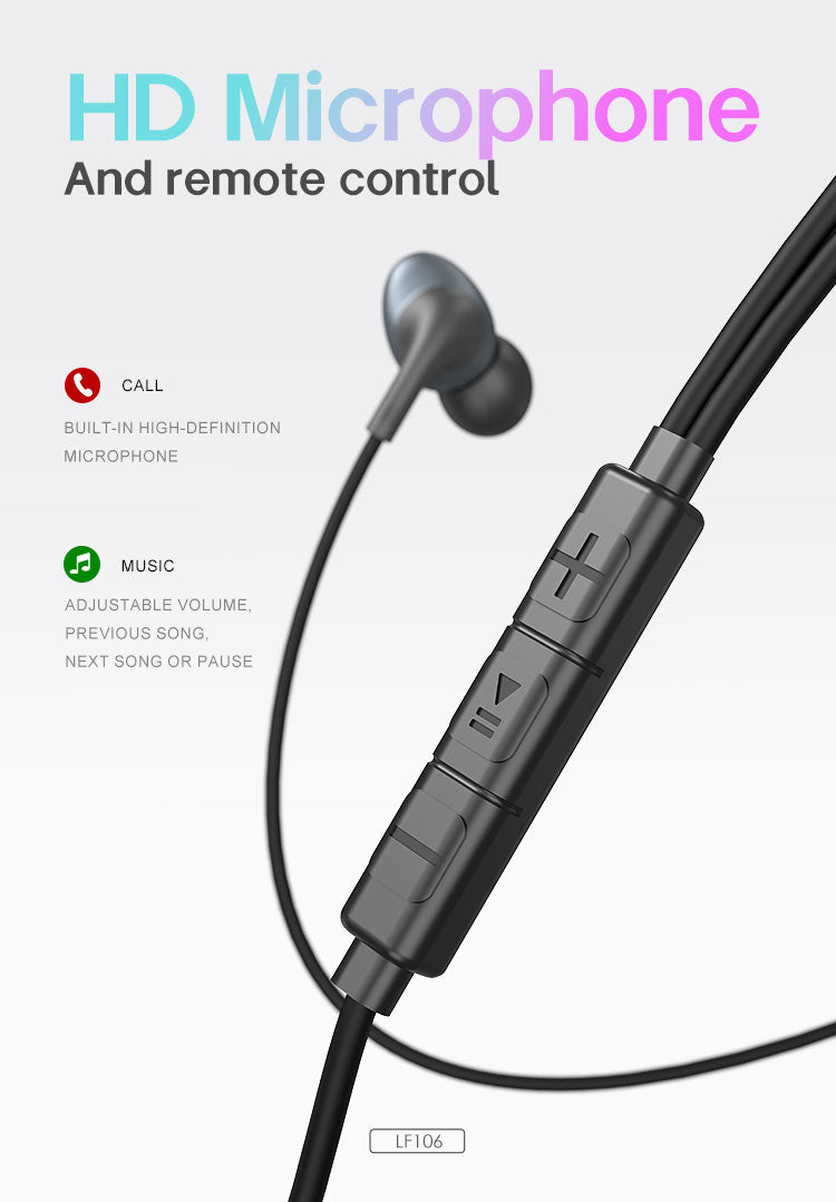 Lenyes Type-C 14mm HiFi Mic Wired Earphones LF106