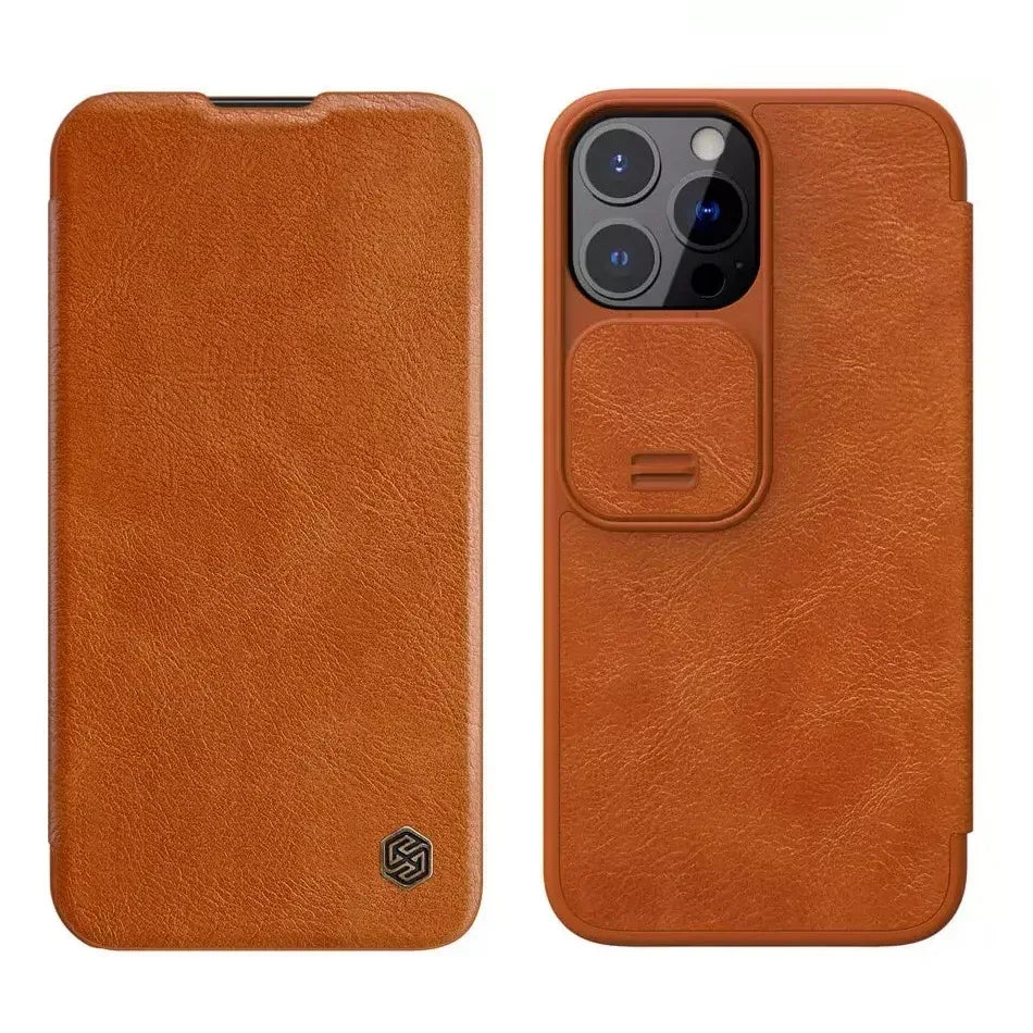 Nillkin Qin Pro Series CamShield Leather case iPhone 14 Pro - Three