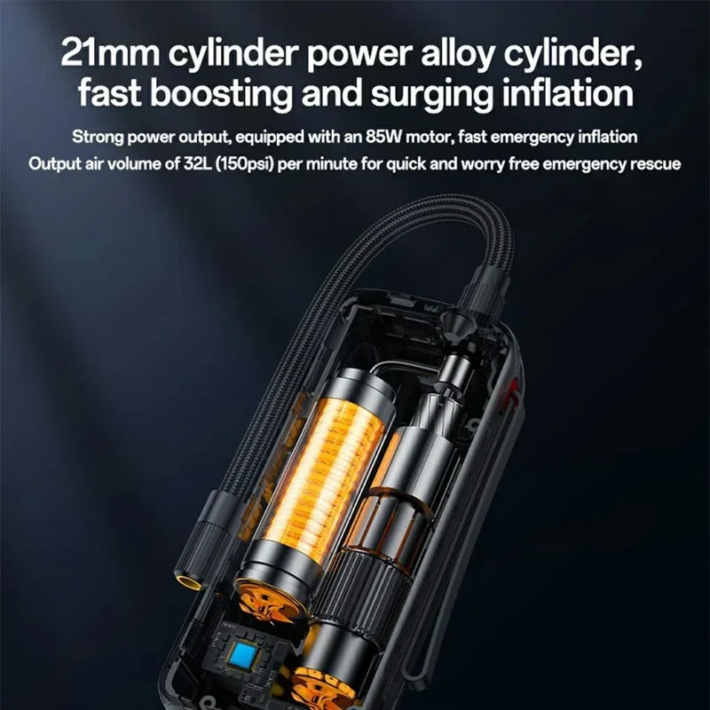 YESIDO Smart Wireless Tire Inflator Air Compressor 85W 5000mAh VC17