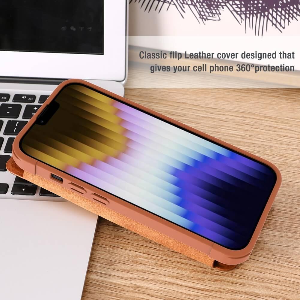 Nillkin Qin Pro Series CamShield Leather case iPhone 14 Plus - Three