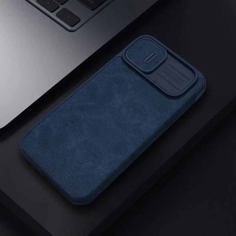 Nillkin Qin Pro Series CamShield Leather case iPhone 14 - Three