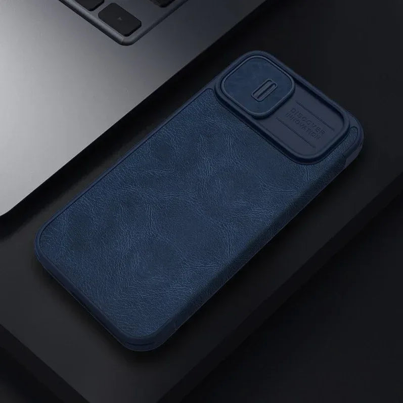 Nillkin Qin Pro Series CamShield Leather case iPhone 14 Plus - Three