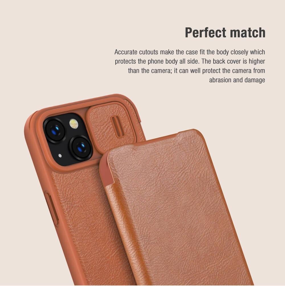 Nillkin Qin Pro Series CamShield Leather case iPhone 14 - Three