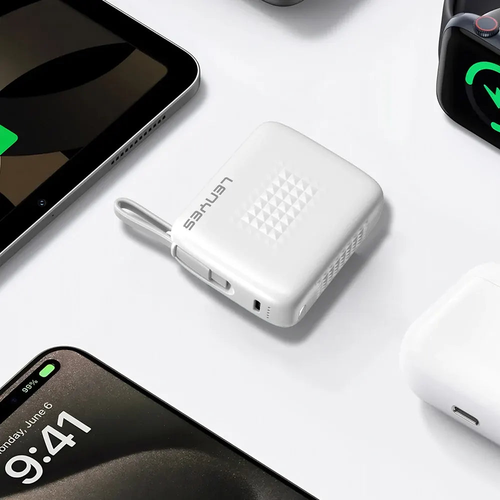 Lenyes 10000mAh 22.5W Built-In Type-C Cable Digital Display Power Bank PX169D
