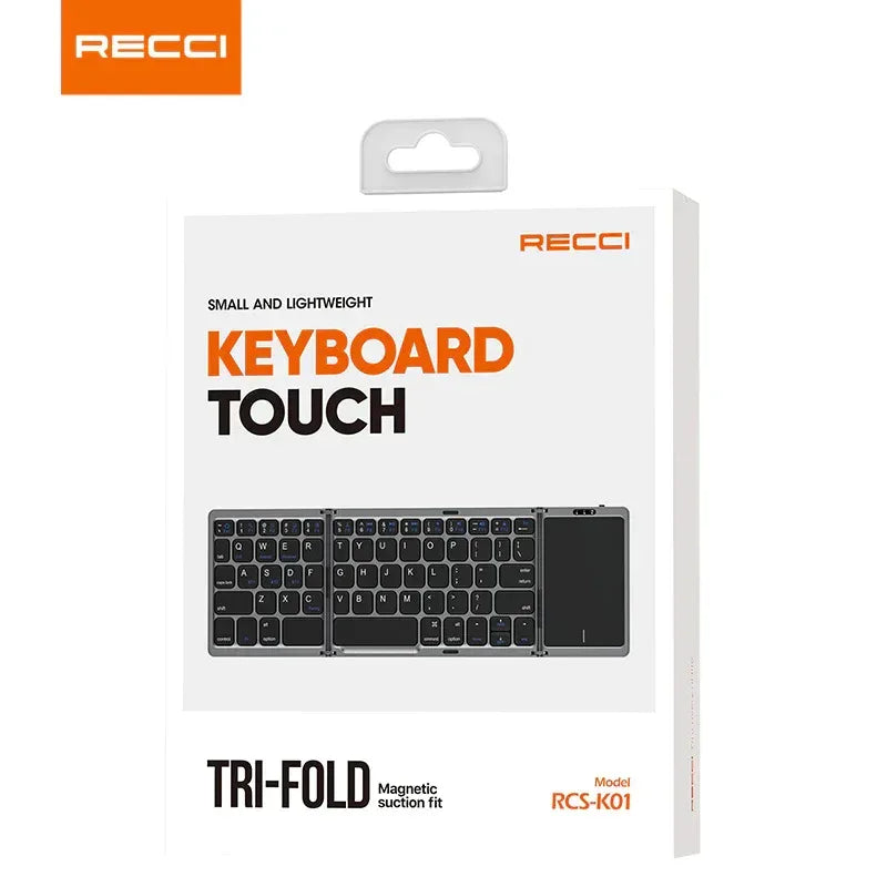 Recci Triple Folding Touch Bluetooth Keyboard RCS-K01 - Three