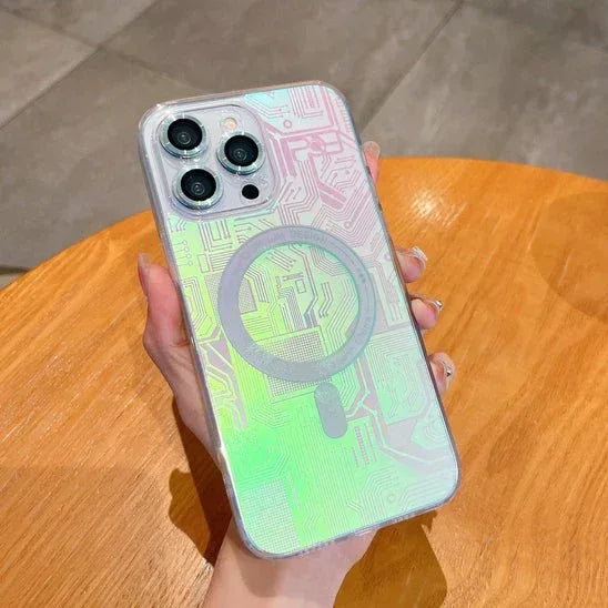 Laser Colorful Magsafe Case iPhone 13 Pro Max - Three