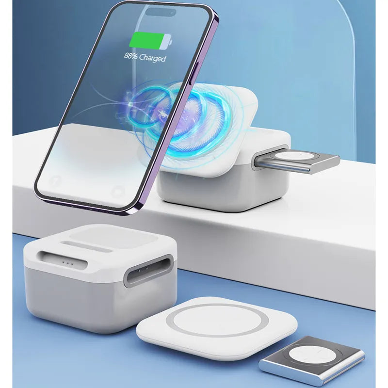 3 in 1 Cube Magnetic Wireless Charger