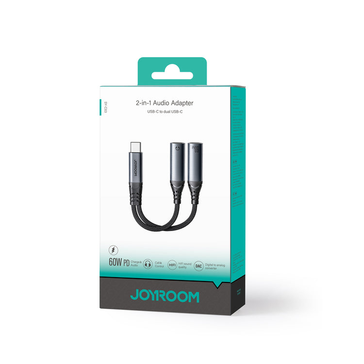 Joyroom Audio-Transfer Series 2-in-1 Audio Adapter SY-C03