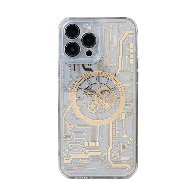 Transparent Mechanical Watch Case iPhone 13 Pro Max - Three