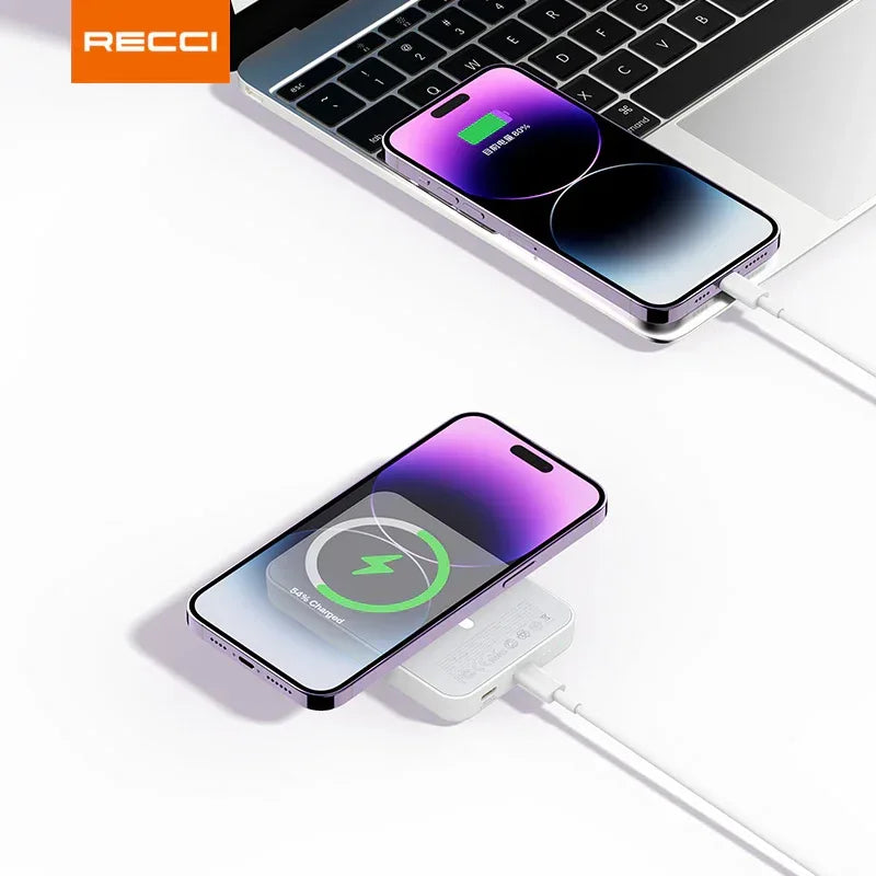 Recci Magnetic Power Bank 10000mAh RPB-W09 - Three