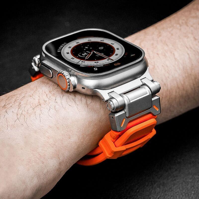 Mechanical Style Sport Silicone Band For Apple Watch - Three