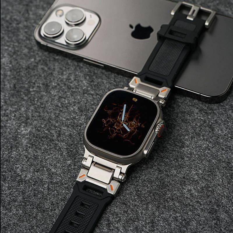 Mechanical Style Sport Silicone Band For Apple Watch - Three