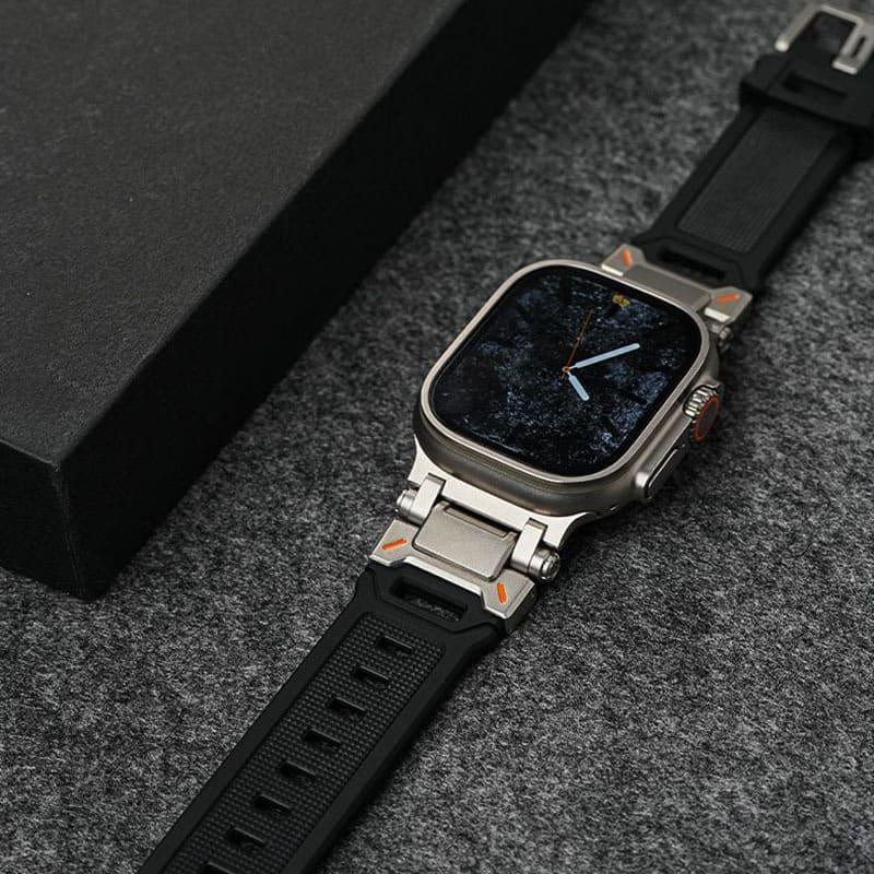 Mechanical Style Sport Silicone Band For Apple Watch - Three