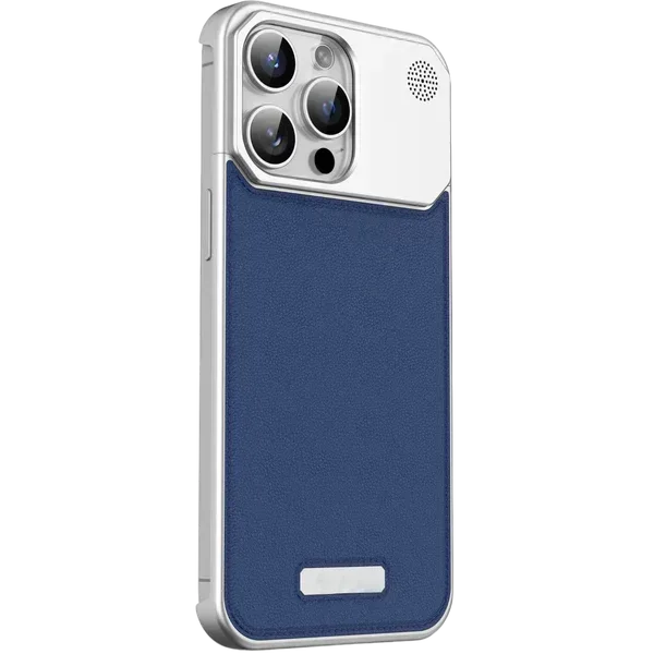 NJOYNY Metal Leather Case iPhone 16 Pro Max - Three