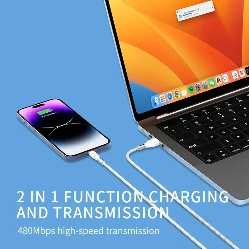 LANEX Type-C To Type-C 100W Fast Charging Cable 1M LS29CC - Three