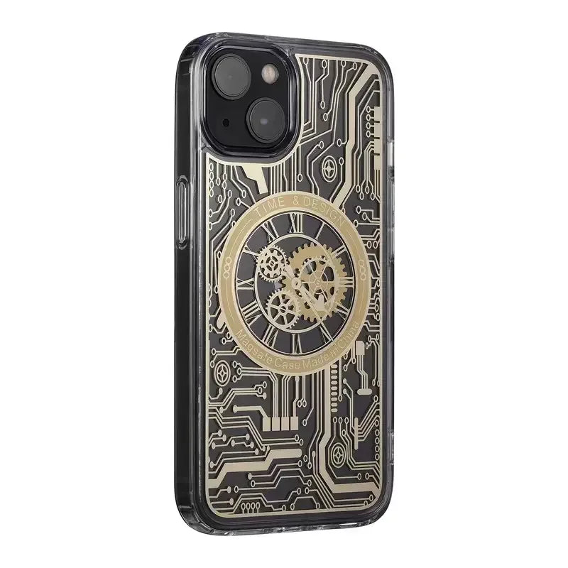 Transparent Mechanical Watch Case iPhone 14 Plus - Three