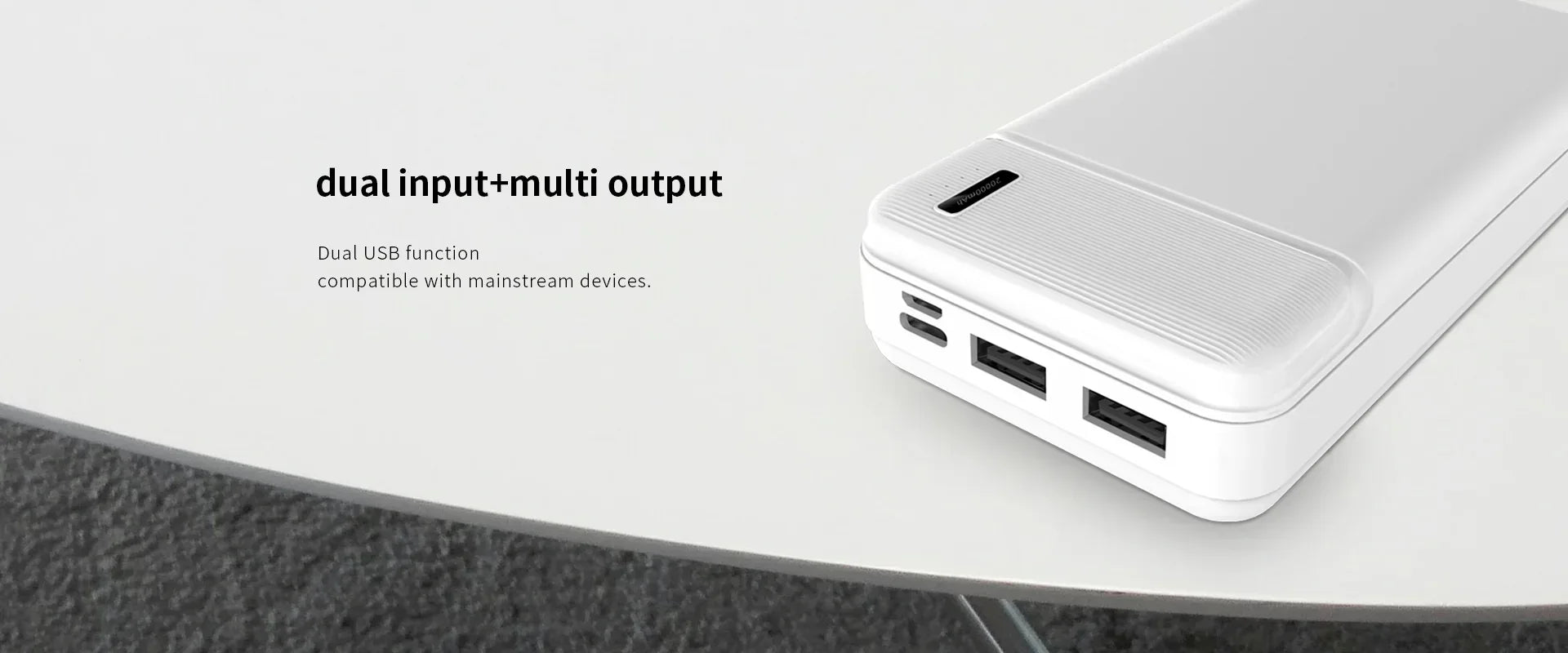 Recci Burton Power Bank 20000 mah 4 Ports RPB-N17C - Three