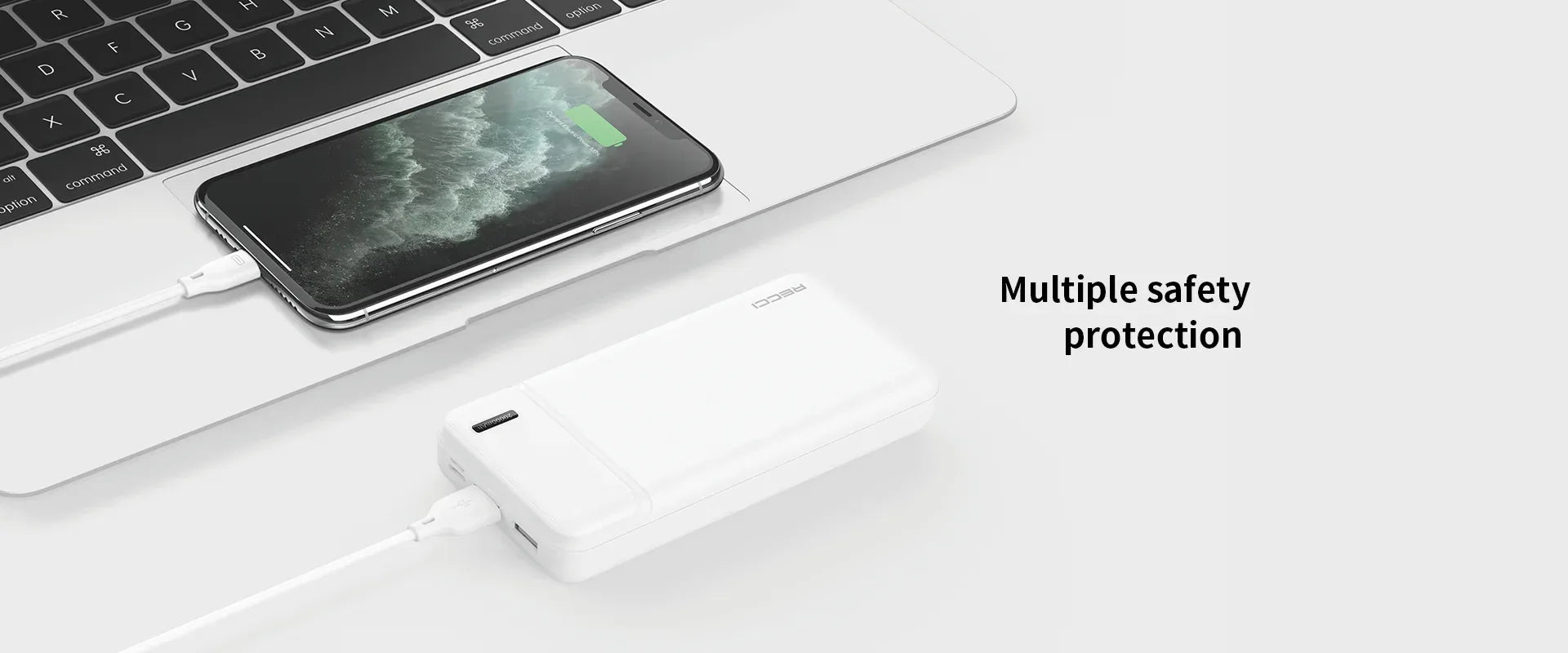 Recci Burton Power Bank 20000 mah 4 Ports RPB-N17C - Three