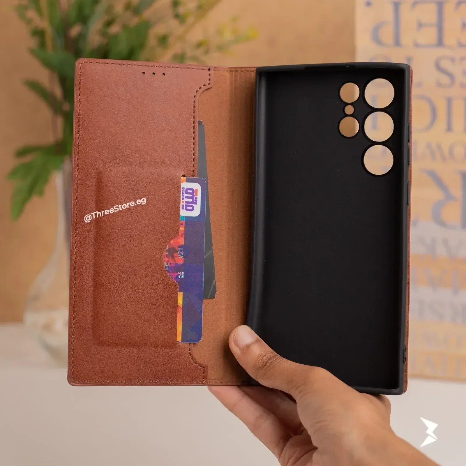 Cradle Flip Leather Case Samsung S22 Ultra - Three