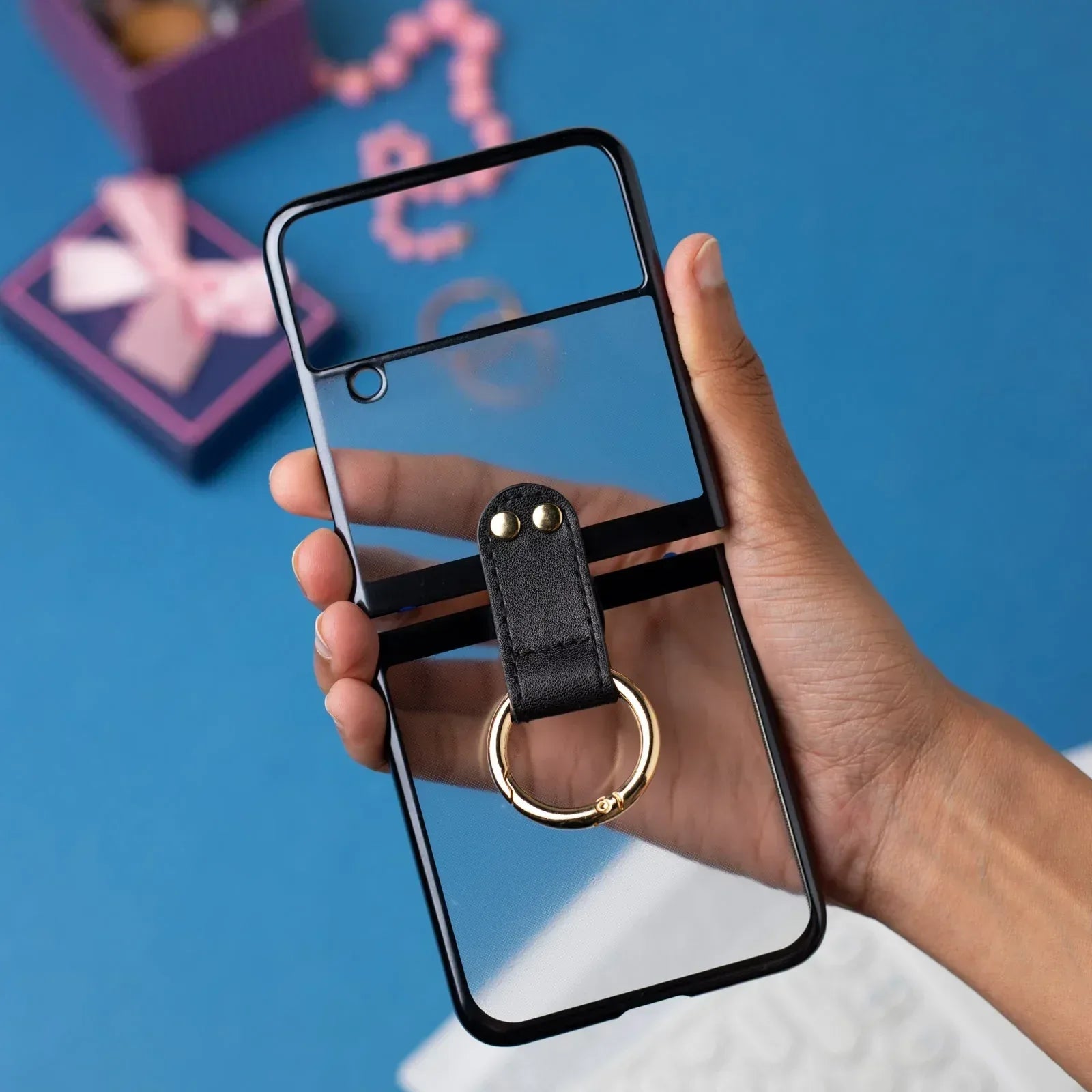 Transparent Ring Case Z Flip 4 - Three