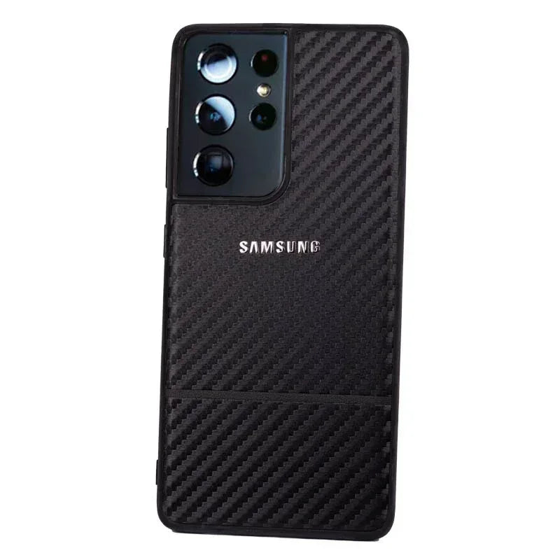 Black Fiber Protective Case Samsung S21 Ultra - Three