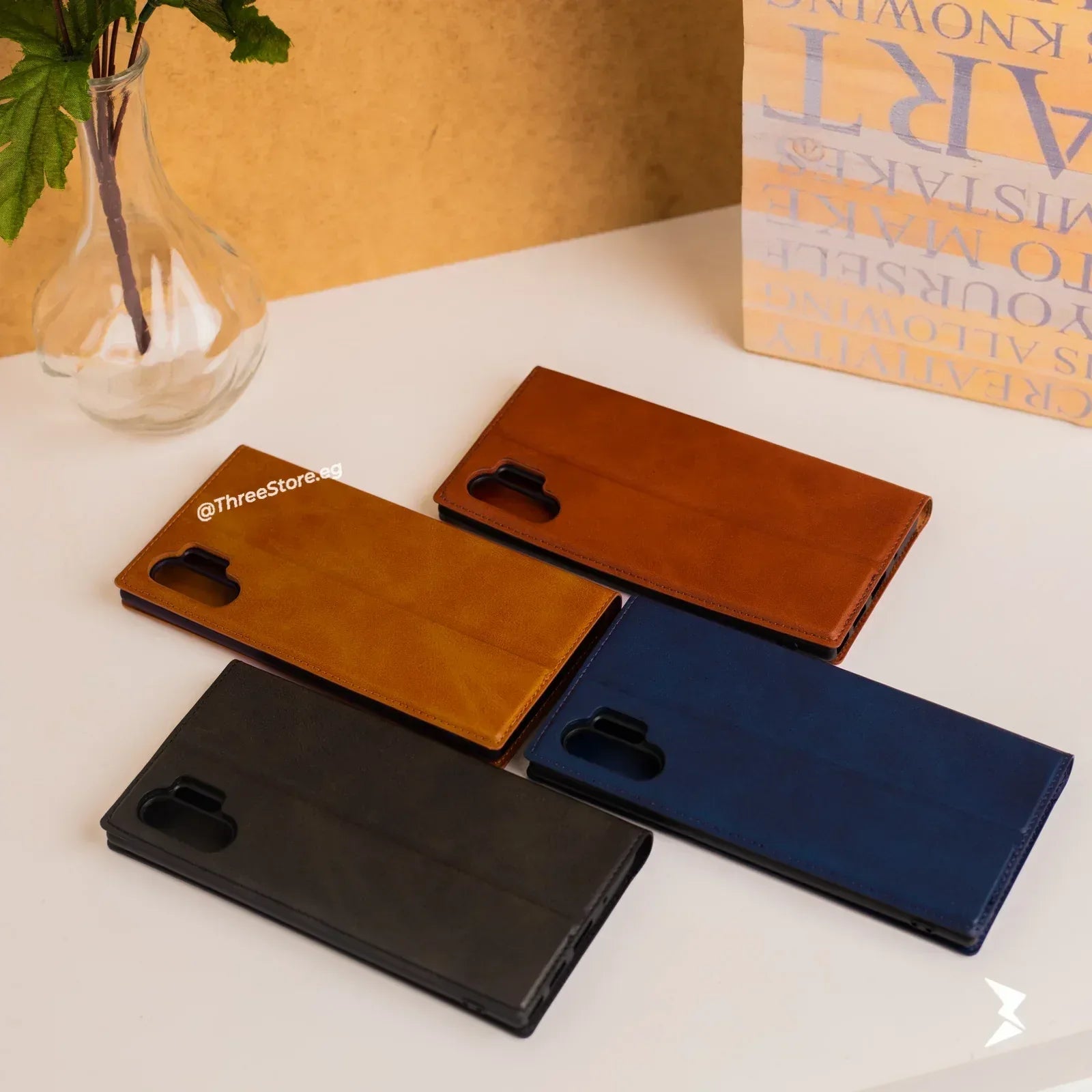 Cradle Flip Leather Case Samsung Note 10 Plus - Three