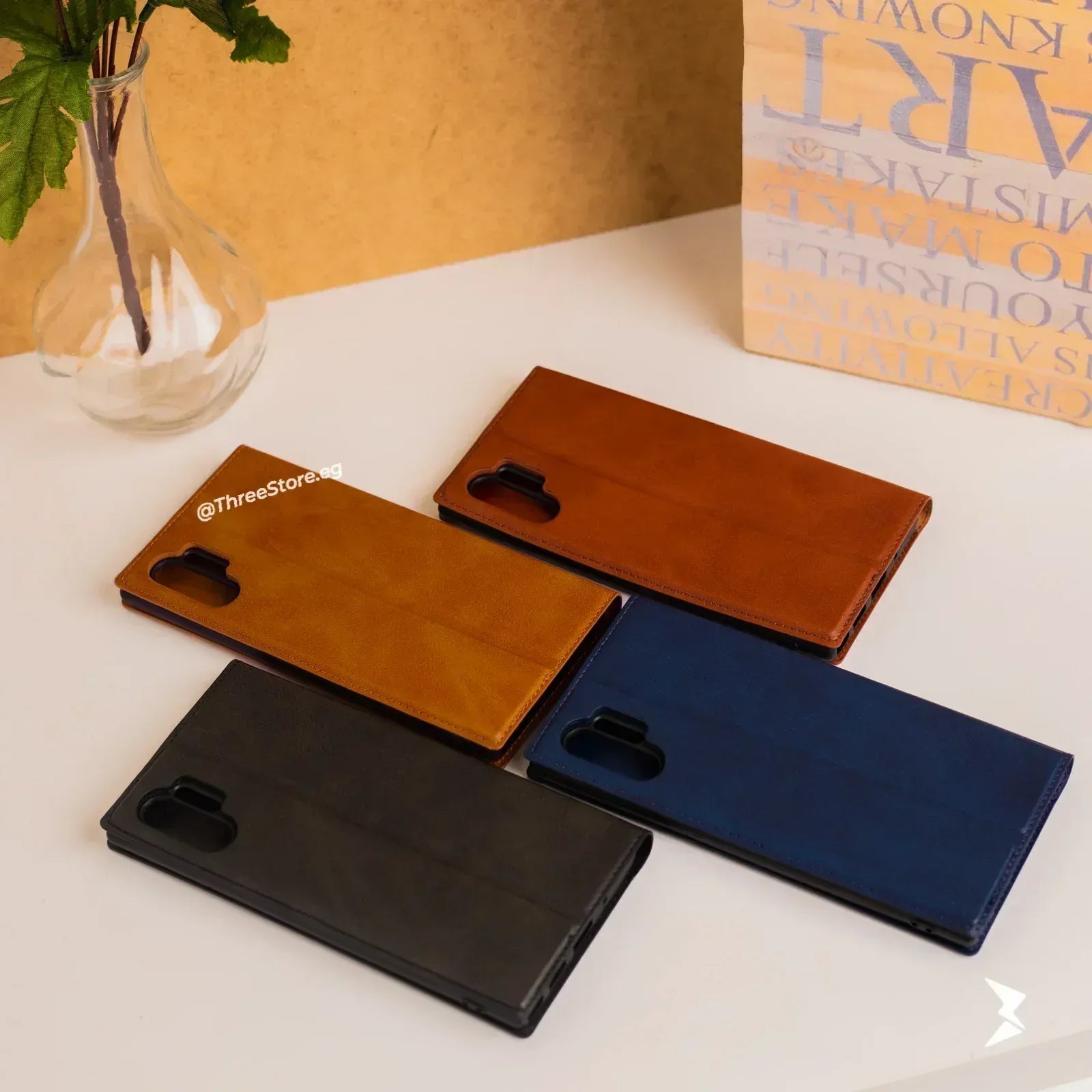 Cradle Flip Leather Case Samsung Note 10 Plus - Three