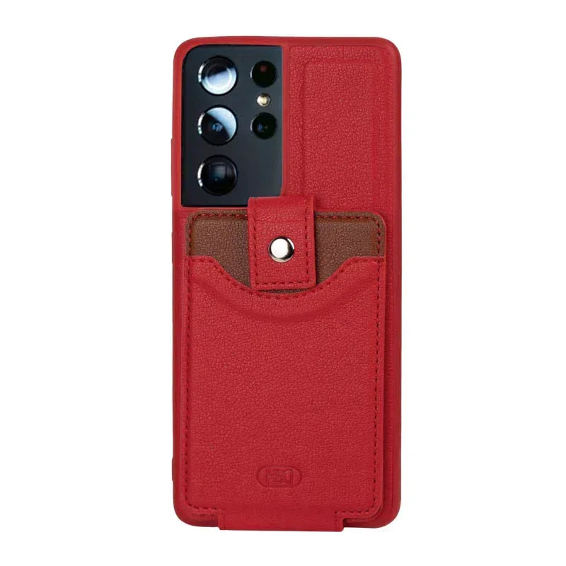 Hdd Leather Card Case Samsung S21 Ultra - Three