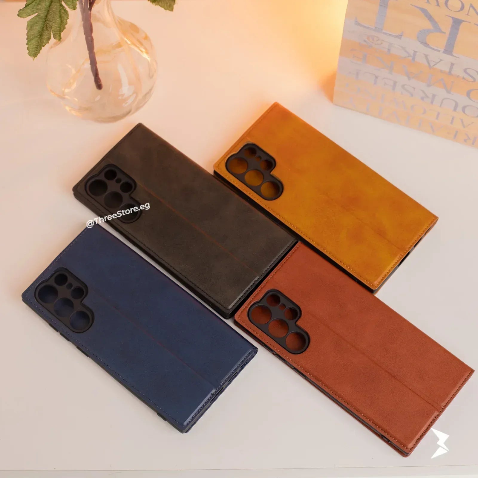 Cradle Flip Leather Case Samsung S22 Ultra - Three