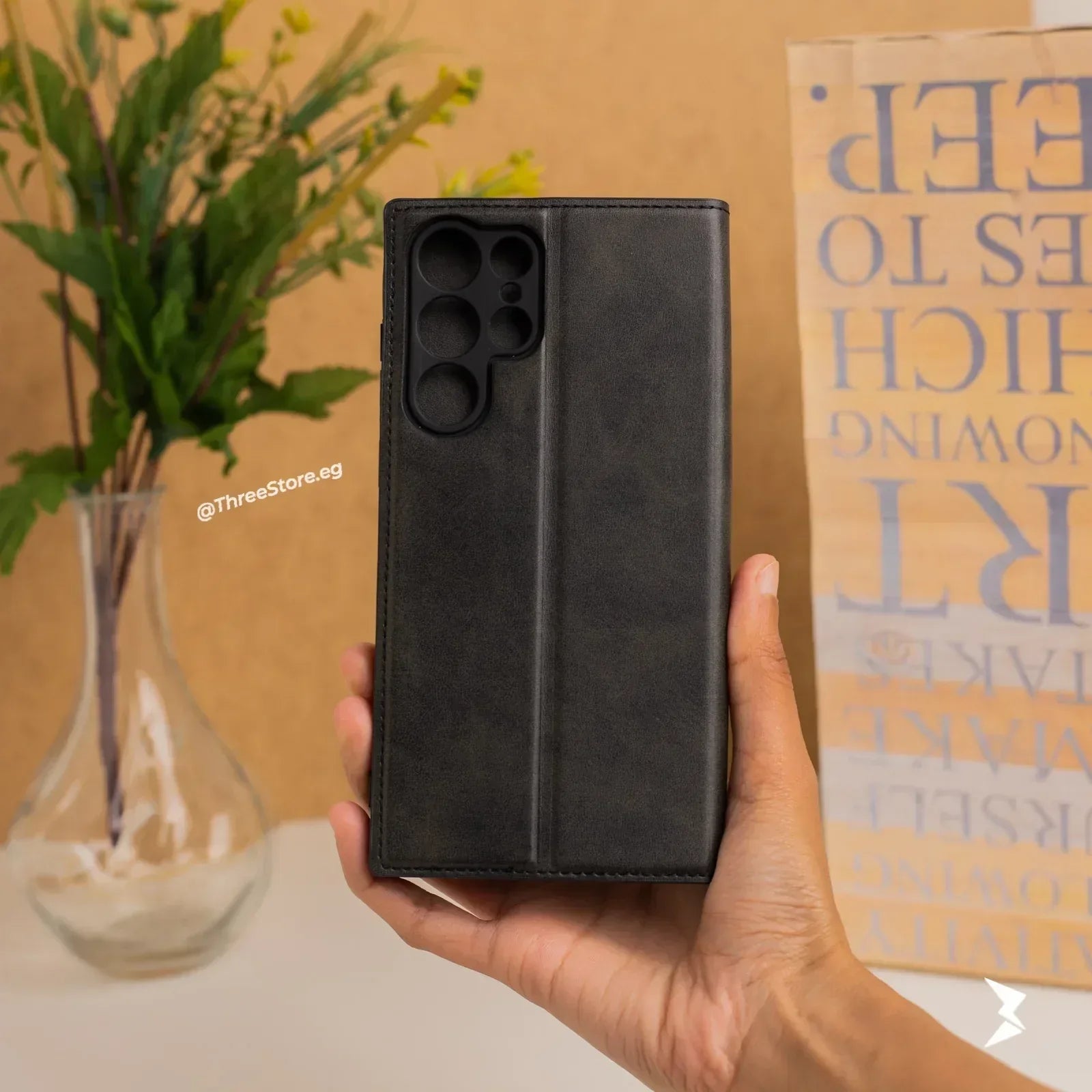 Cradle Flip Leather Case Samsung S22 Ultra - Three