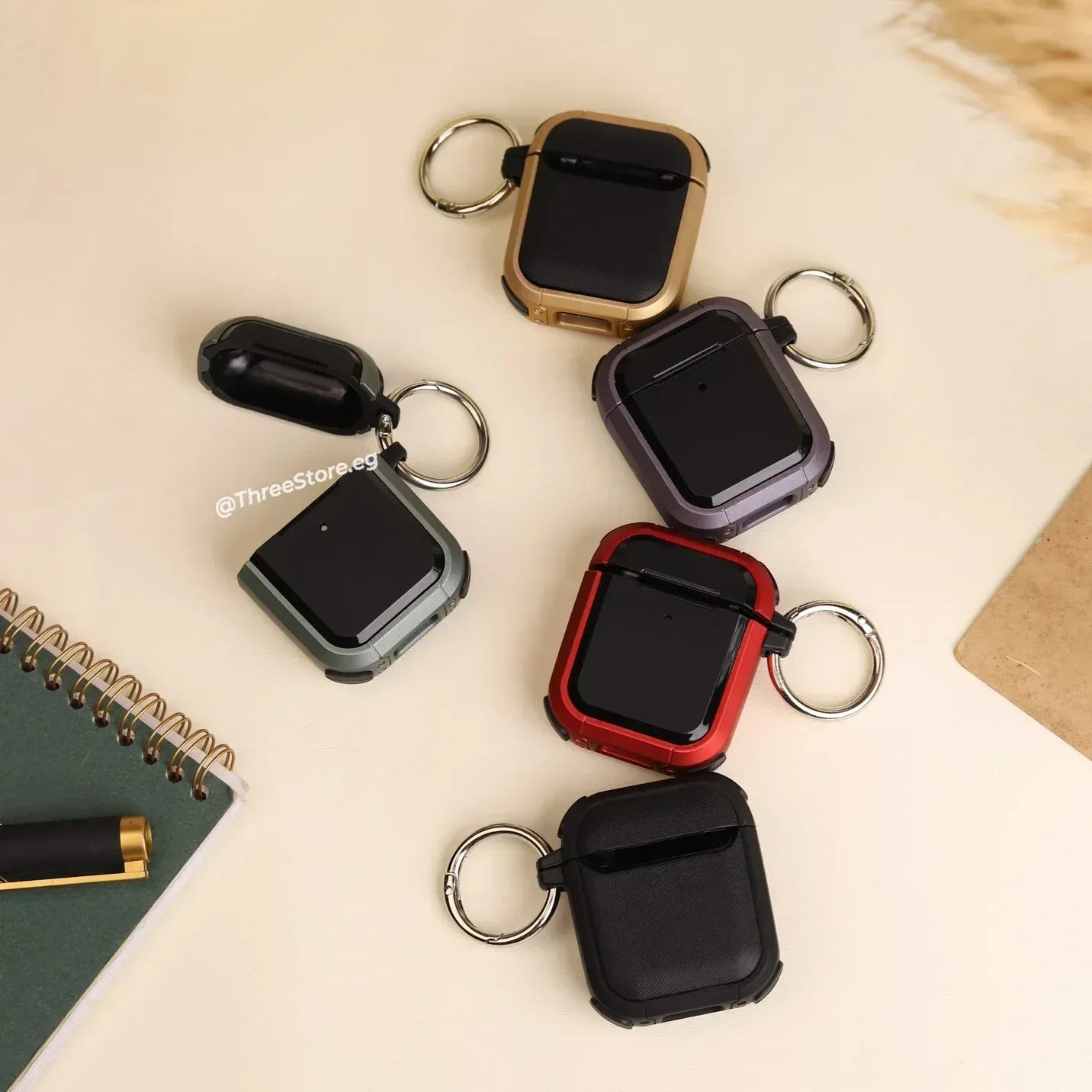 EggShill Color Frame Case For Airpods 1/2 - Three