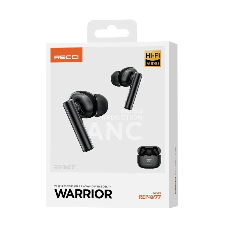 Recci Warrior Wireless Bluetooth 5.3 In-Ear Airpods REP-W77 - Three