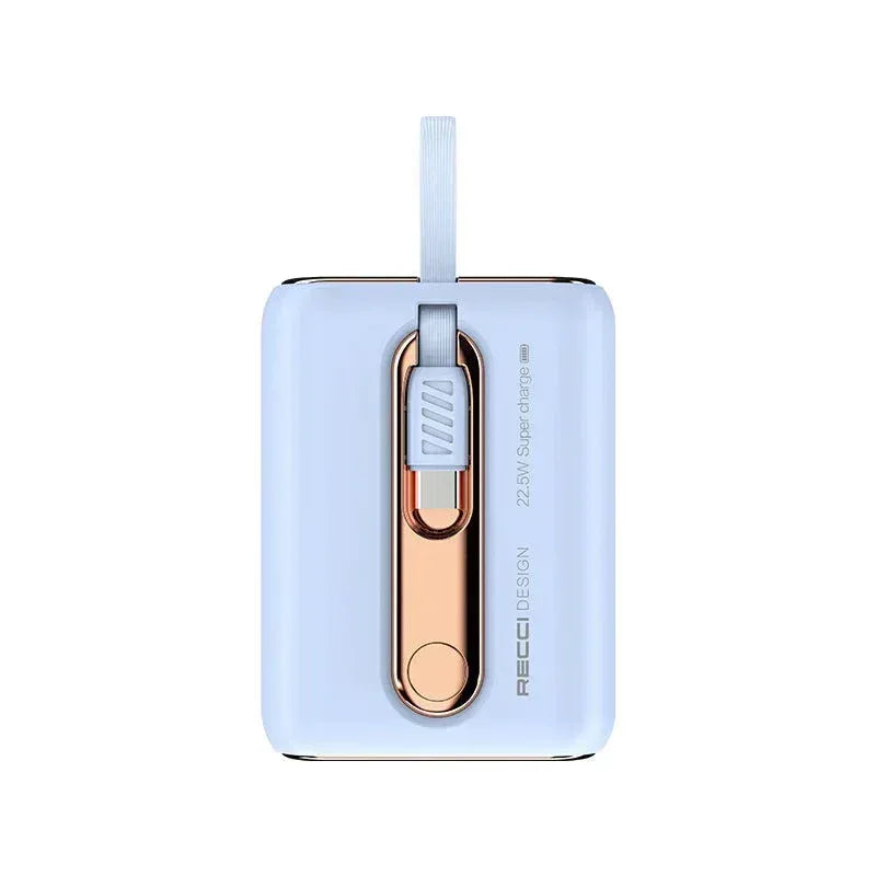 Recci Dual Cable Power Bank 10000mAh Fast Charging RPB-P12 - Three