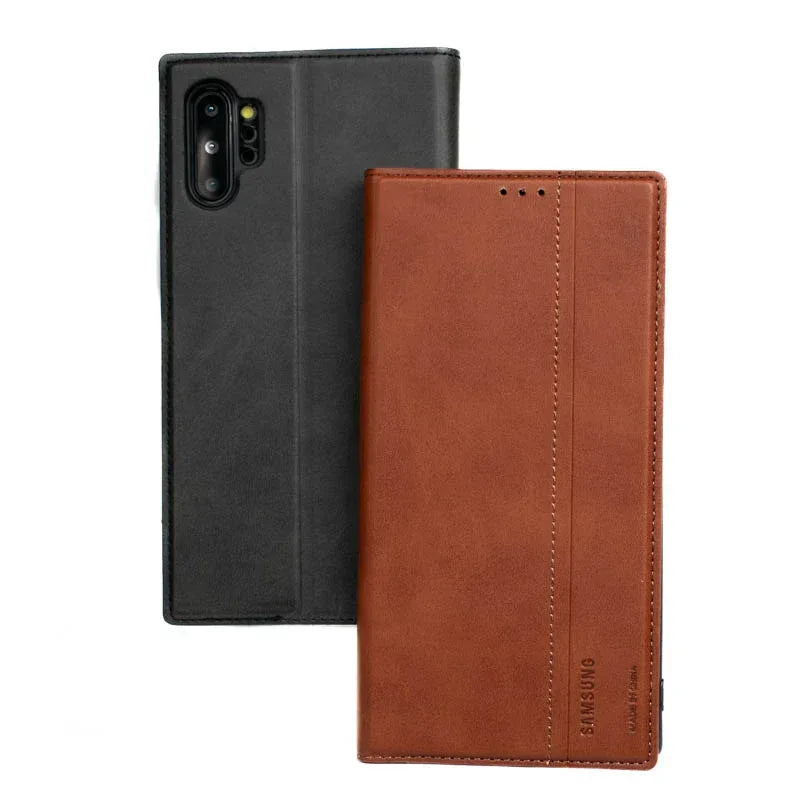 Cradle Flip Leather Case Samsung Note 10 Plus - Three