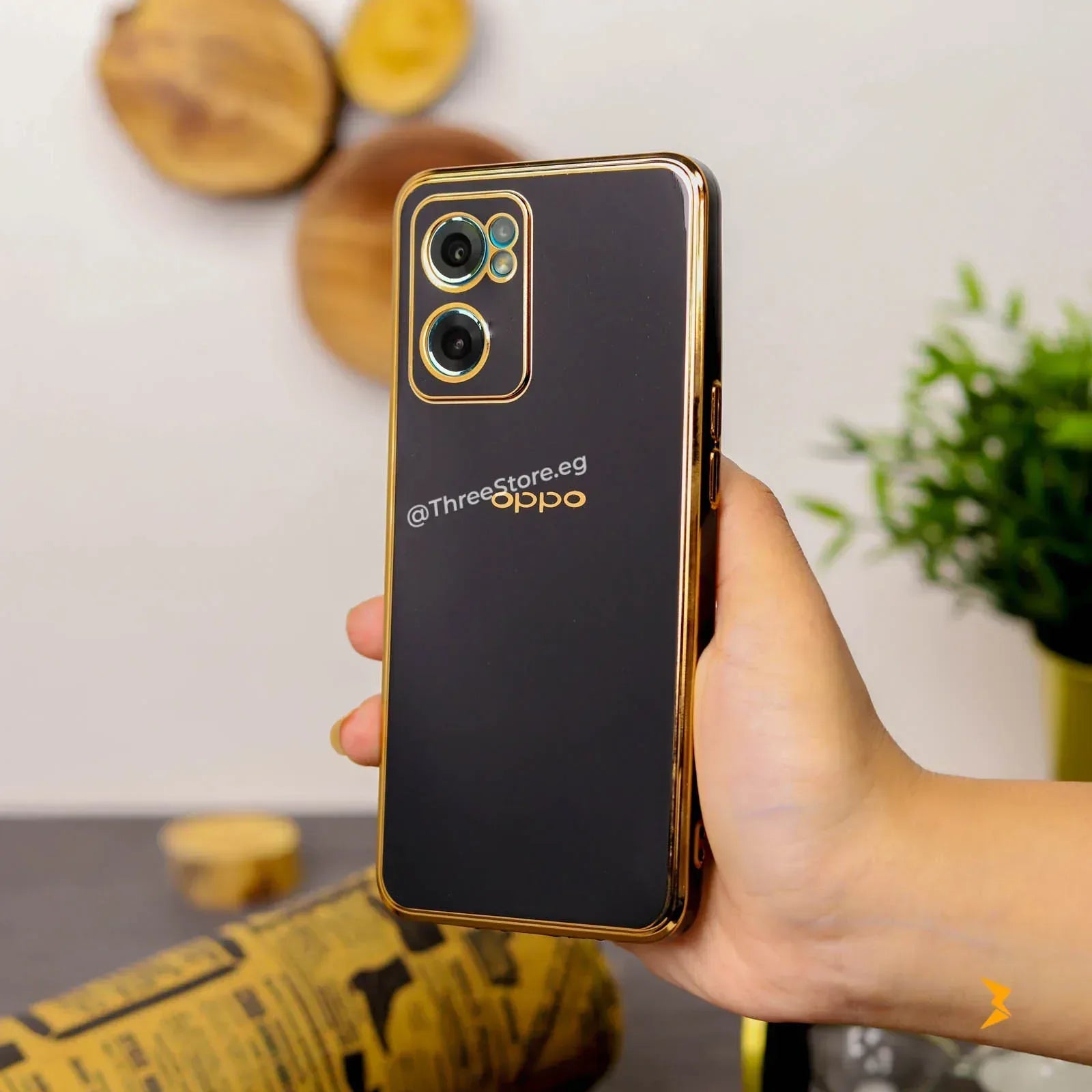 Plating Gold Lens Protection Case Oppo Reno 7 5G - Three