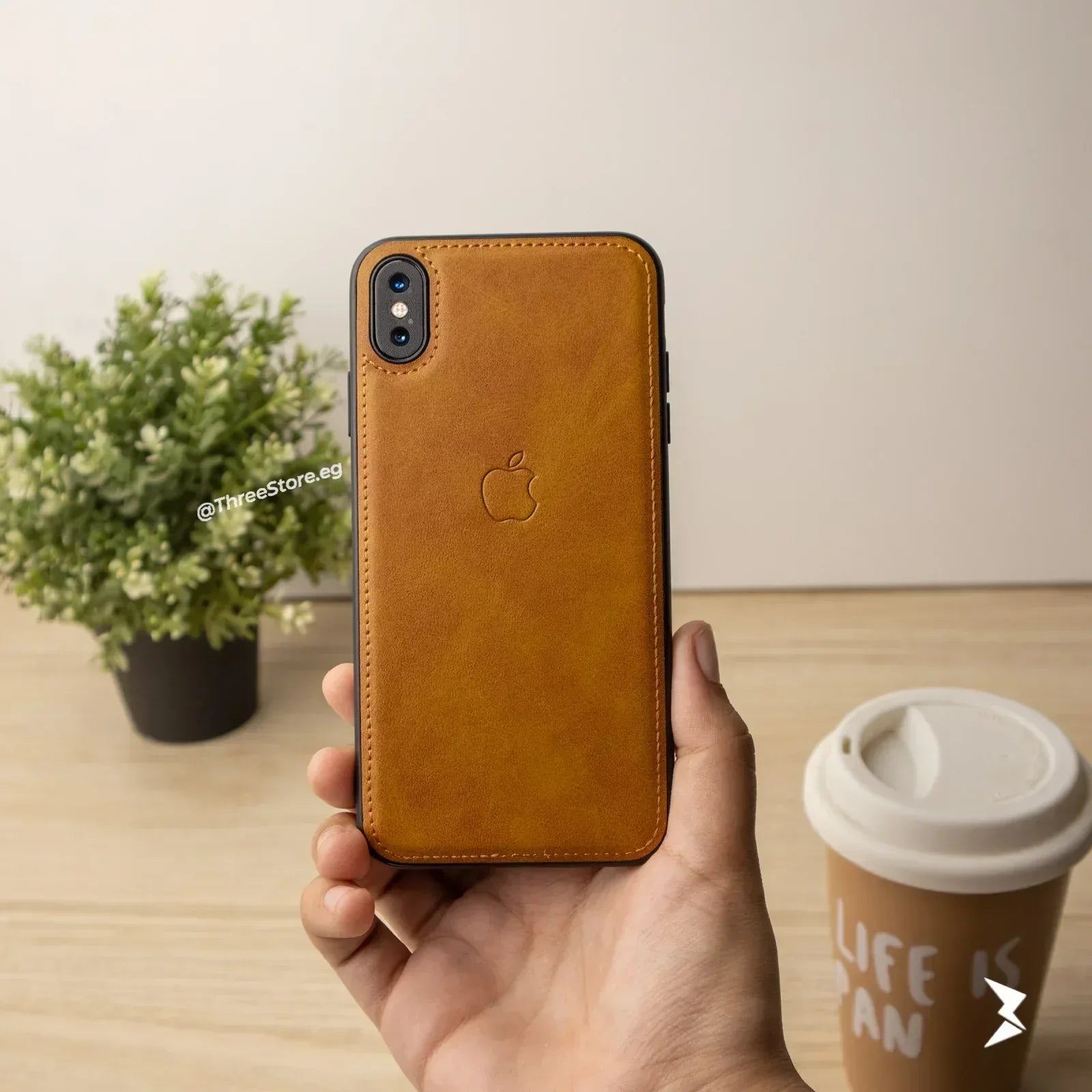 Cradle Leather Case iPhone XR - Three