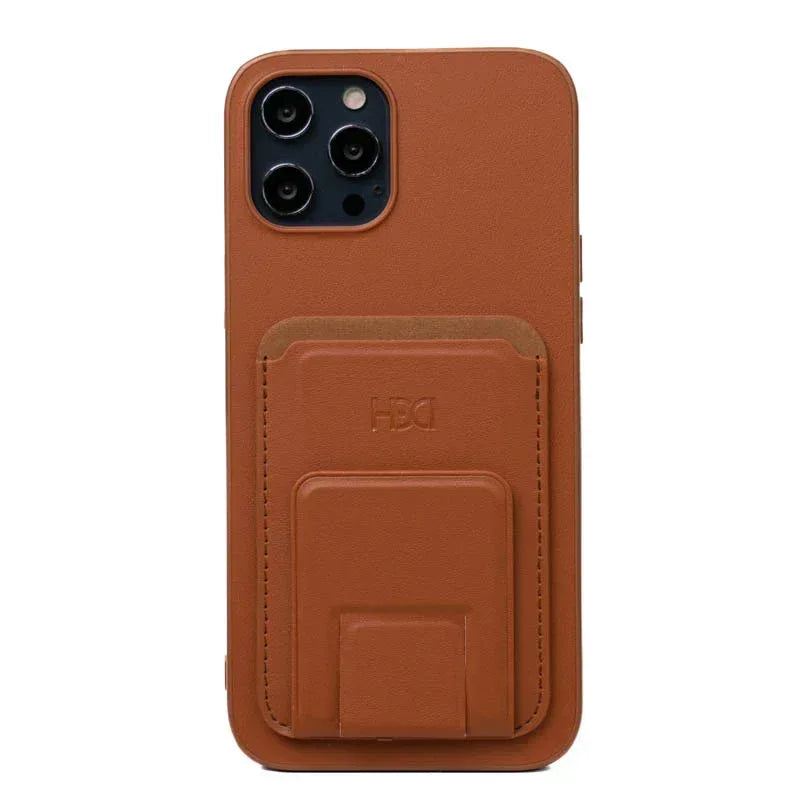 HDD Magnetic Stand Card Leather Case iPhone 13 Pro Max - Three
