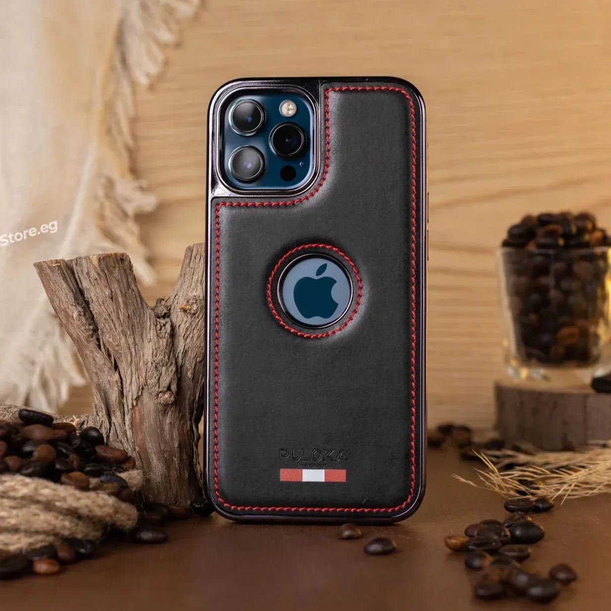 Puloka HandMade Leather Case iPhone 14 Pro Max - Three